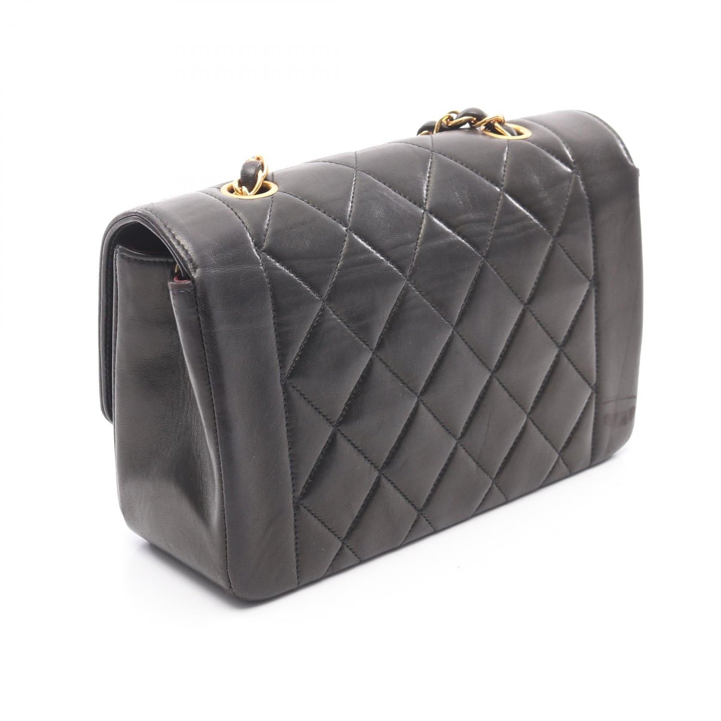 Matelasse Diana Flap Lambskin Shoulder Bag Heritage