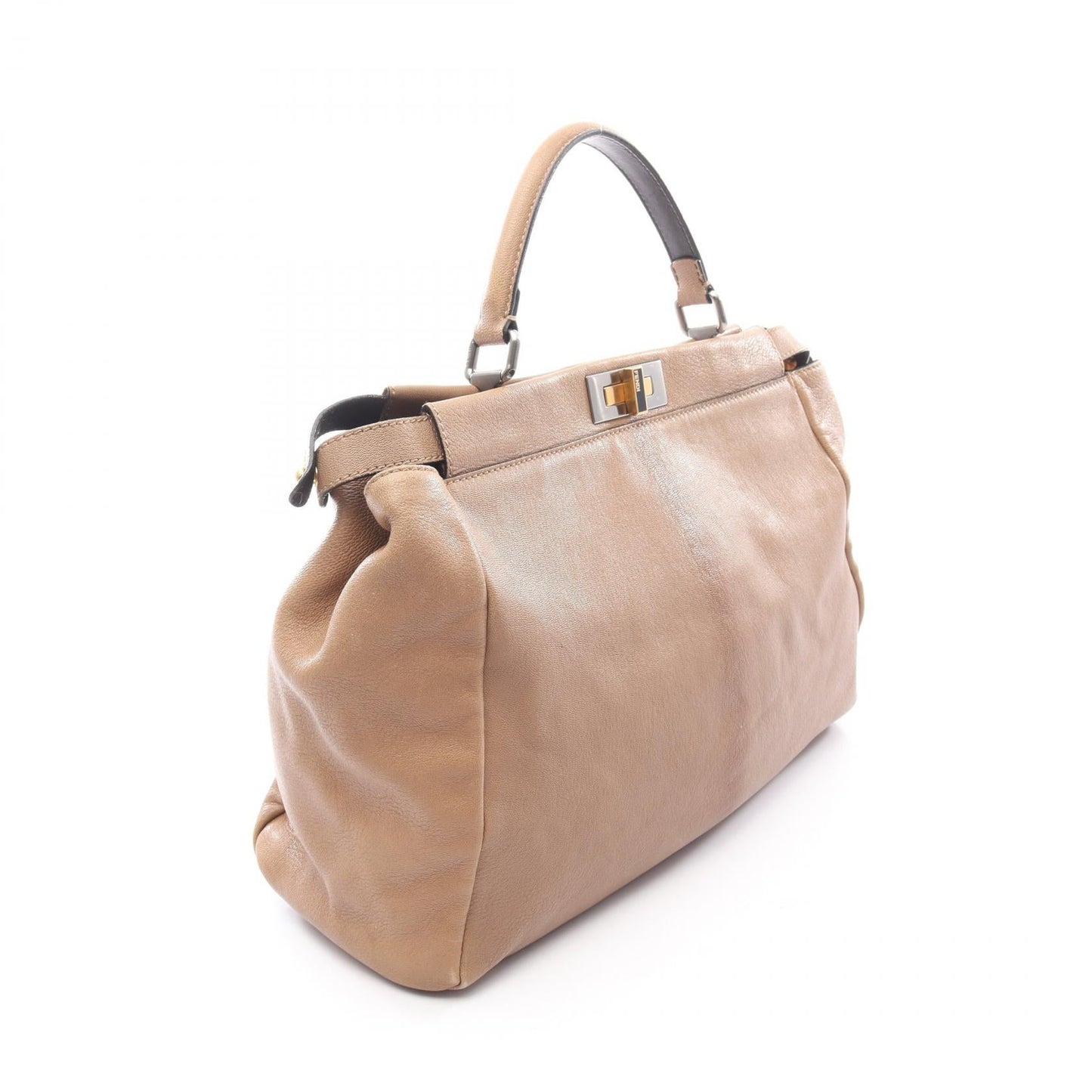 Fendi Peekaboo Handbag Leather Large Travel Bag