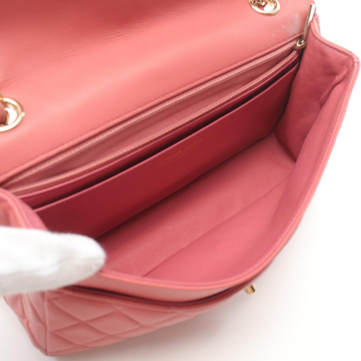 Matelasse Lambskin Shoulder Bag Single Flap