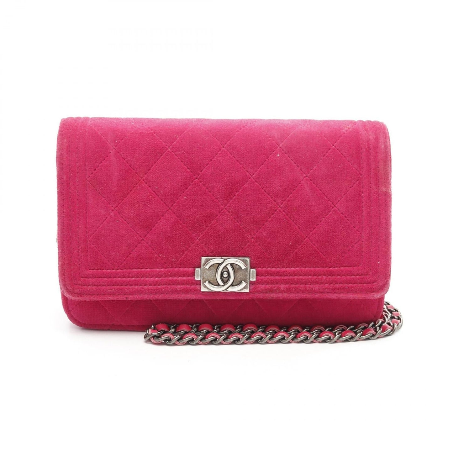 Chanel Boy Fabric Lambskin Shoulder Bag