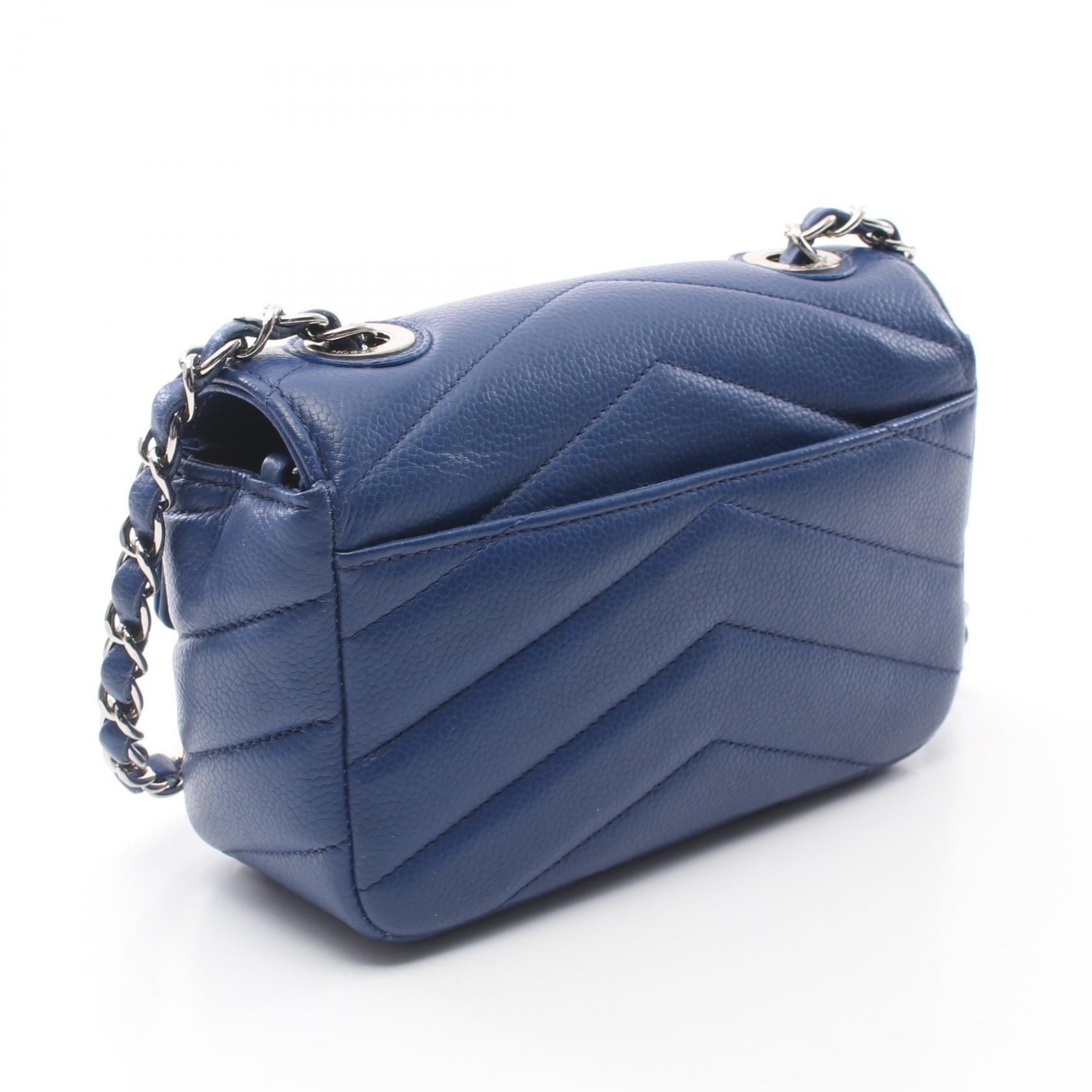 Chanel Chevron V Stitch Calfskin Shoulder Bag