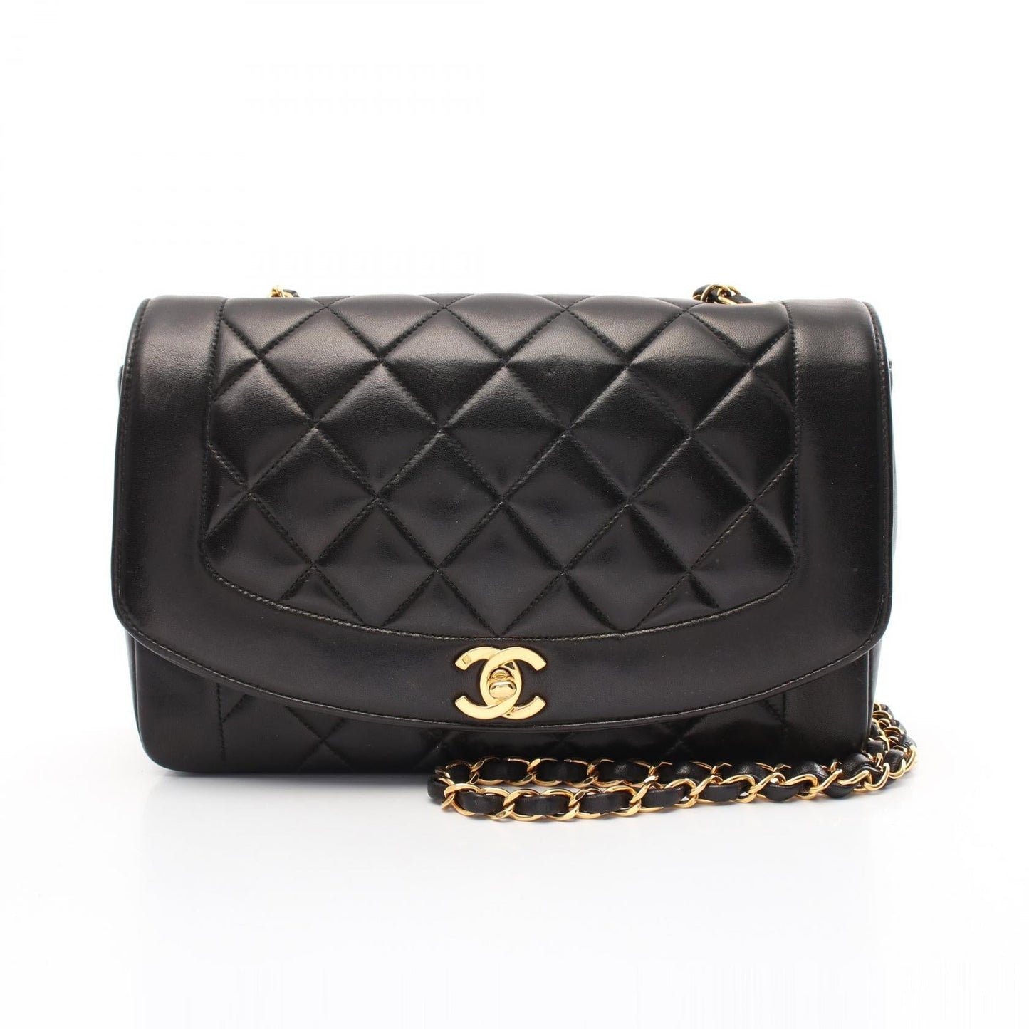 Matelasse Diana Flap Lambskin Shoulder Bag Boutique