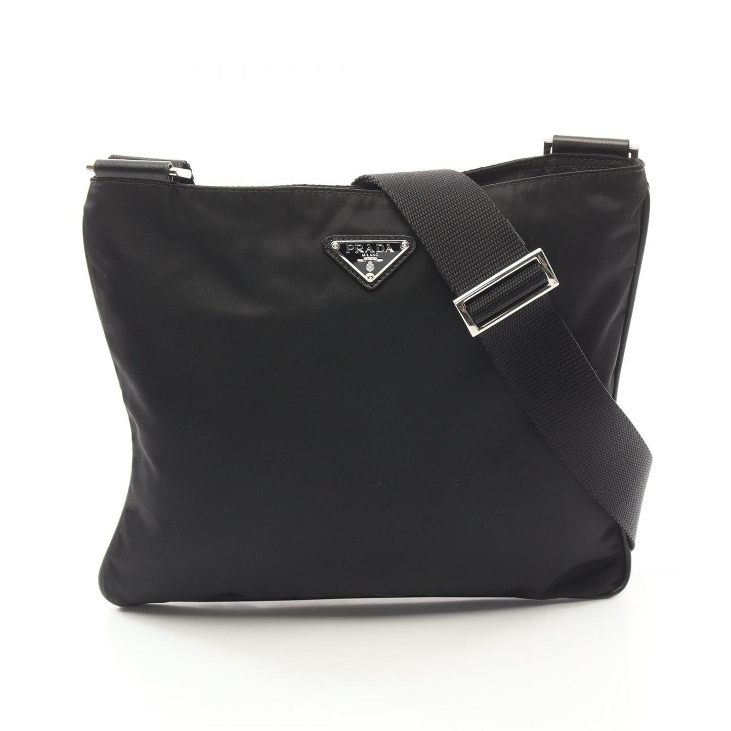 Prada Tessuto Saffi Shoulder Bag Leather Nylon Saffiano