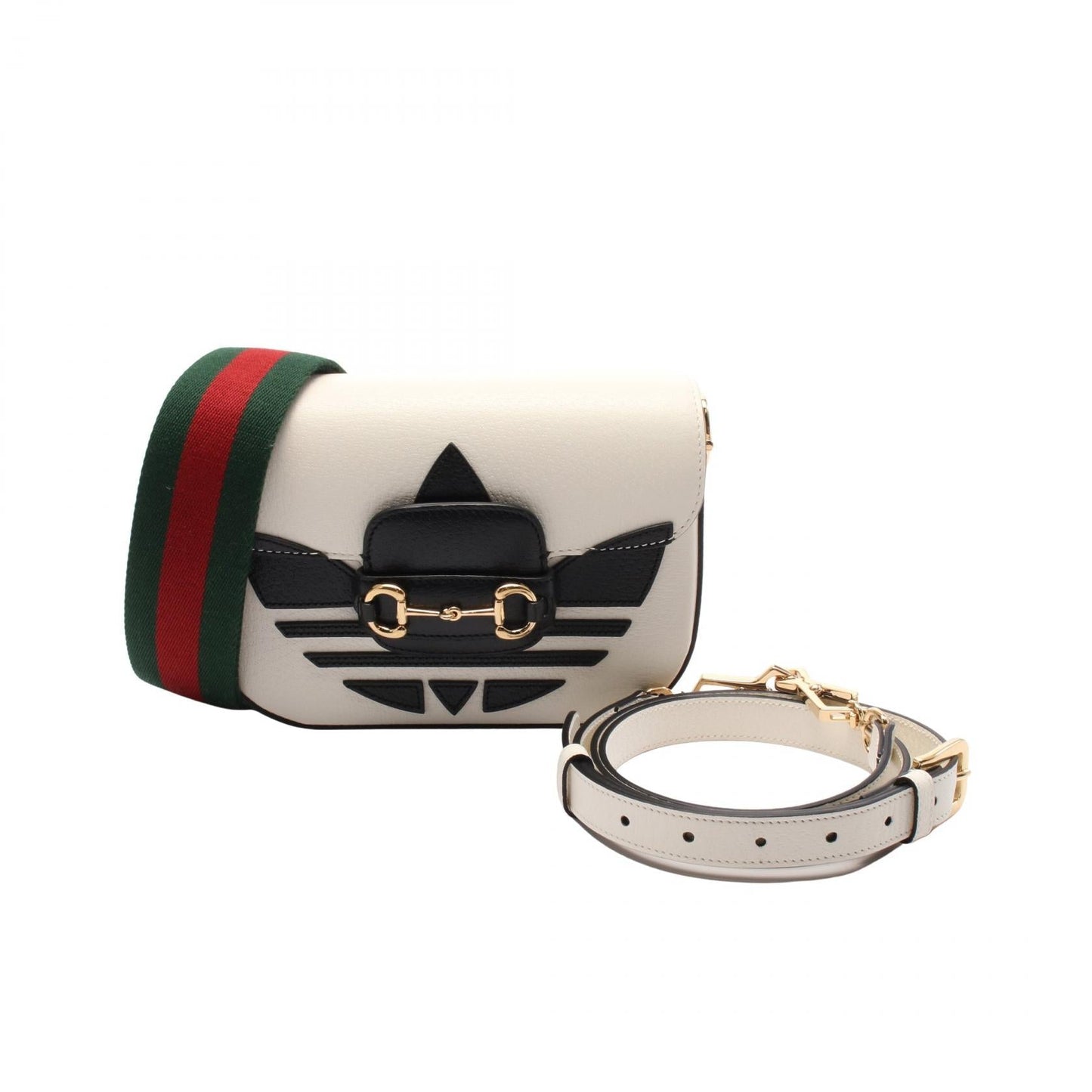 Gucci Adidas Horsebit Shoulder Bag Leather
