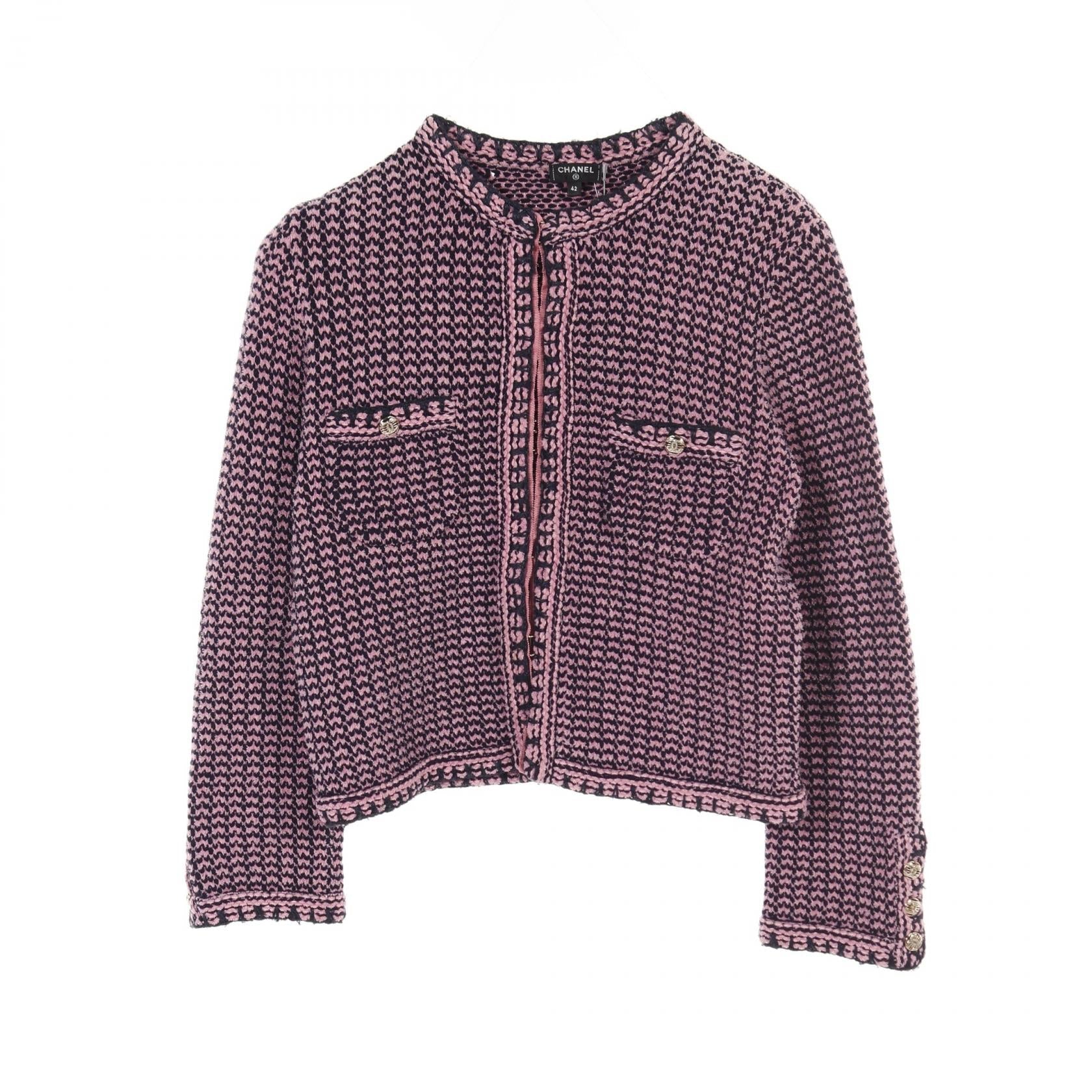 Chanel Coco Mark Button Cashmere Cotton Cardigan