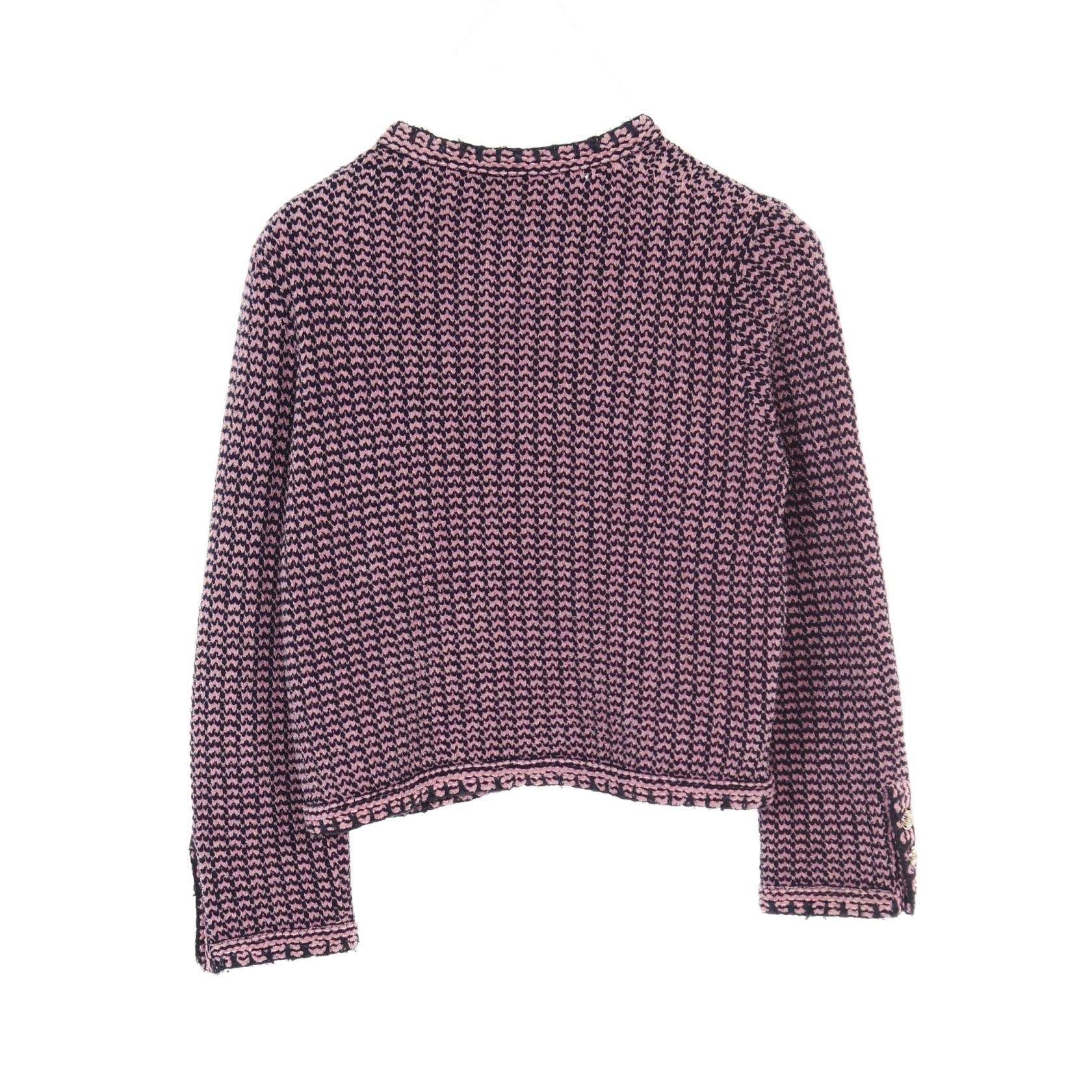 Chanel Coco Mark Button Cashmere Cotton Cardigan