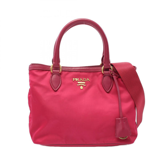 Prada Tessuto Soft Ca Handbag Leather Nylon Travel Bag