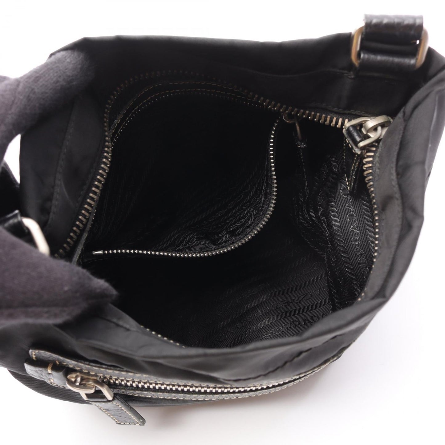 Prada Shoulder Bag Leather Nylon Shoulder Bag 3