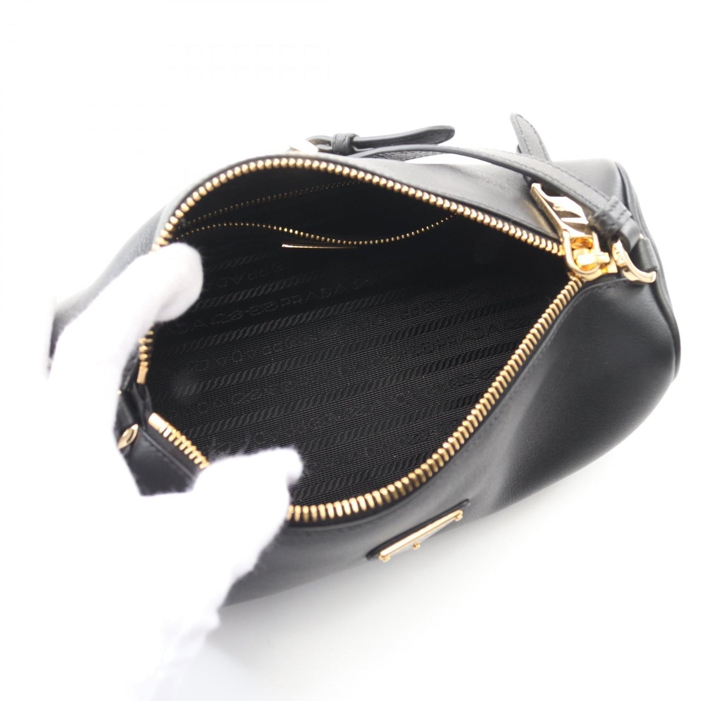 Prada Sacca Shoulder Bag Leather