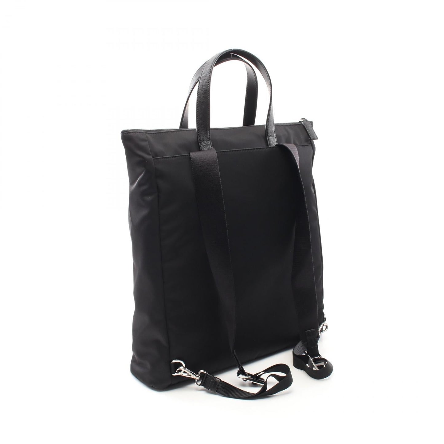 Prada Tessuto Backpack Leather Nylon Saffiano