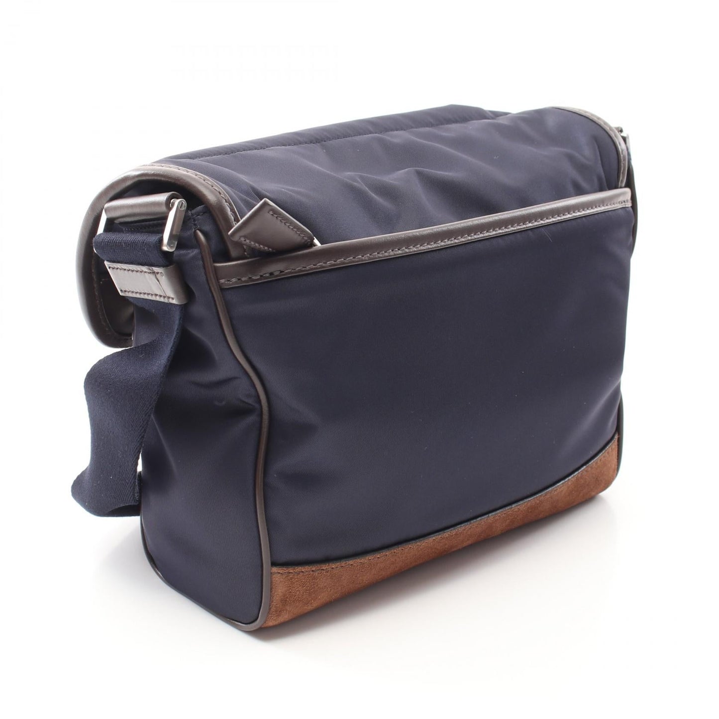 Prada Tessuto Shoulder Bag Leather Suede Nylon