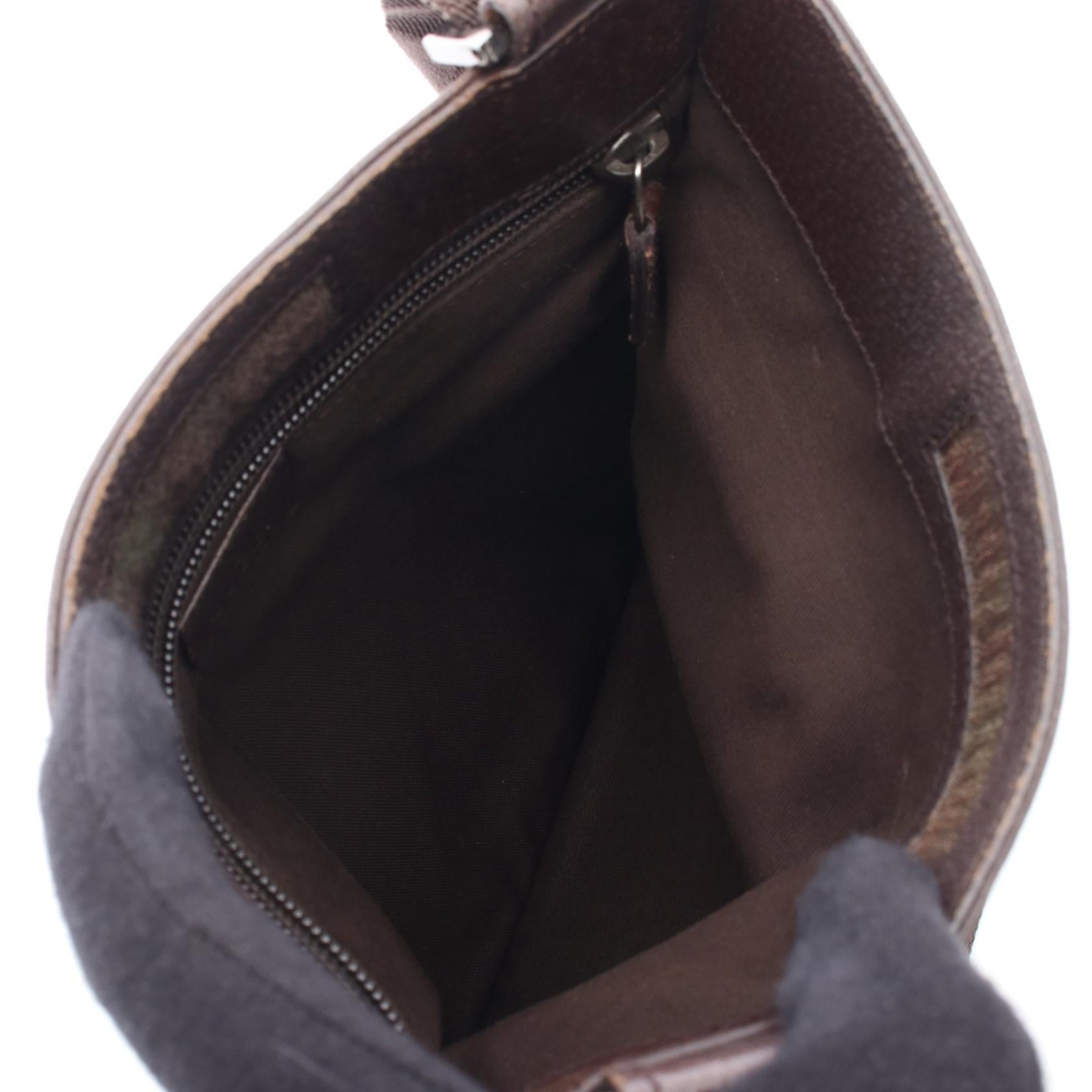 Gucci Shoulder Bag Canvas Leather 1