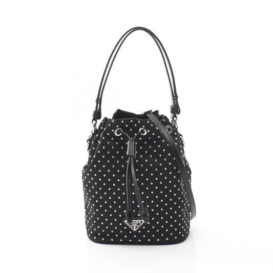 Prada Studs Handbag Nylon Travel Bag