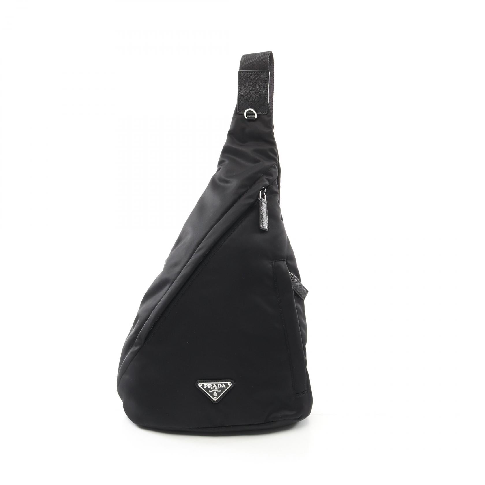 Prada Tessuto Waist Bag Leather Nylon Saffiano Travel Bag