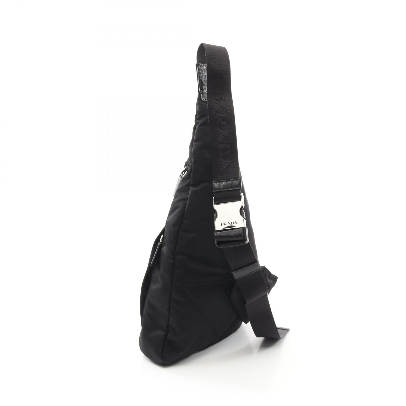 Prada Tessuto Waist Bag Leather Nylon Saffiano Travel Bag