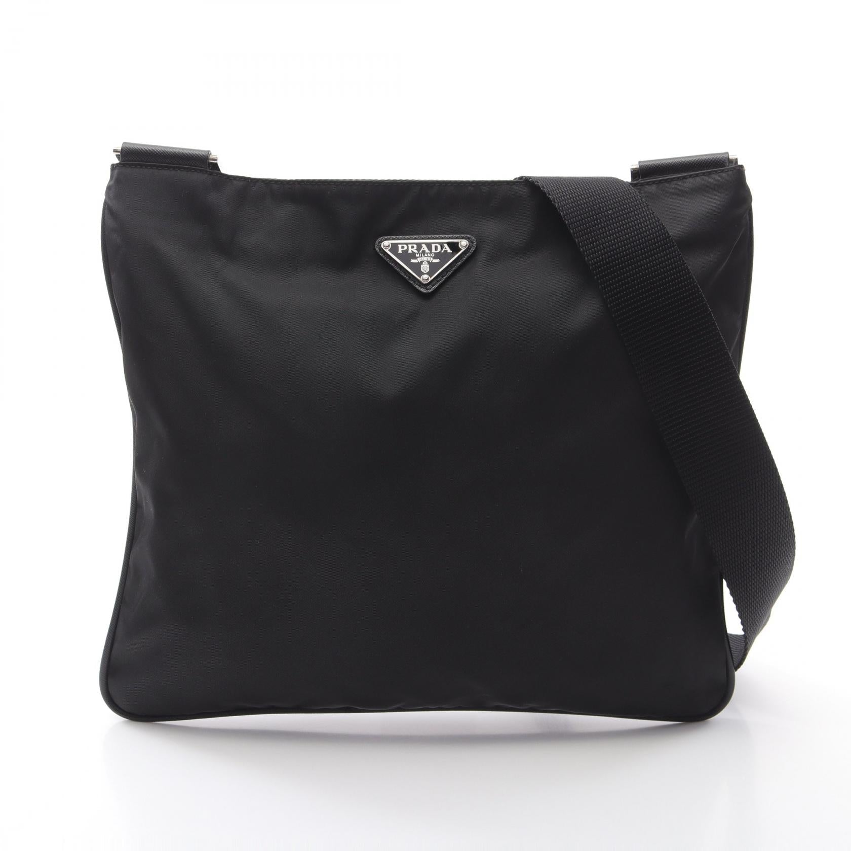Prada Tessuto Saffi Shoulder Bag Bag Leather Nylon Saffiano