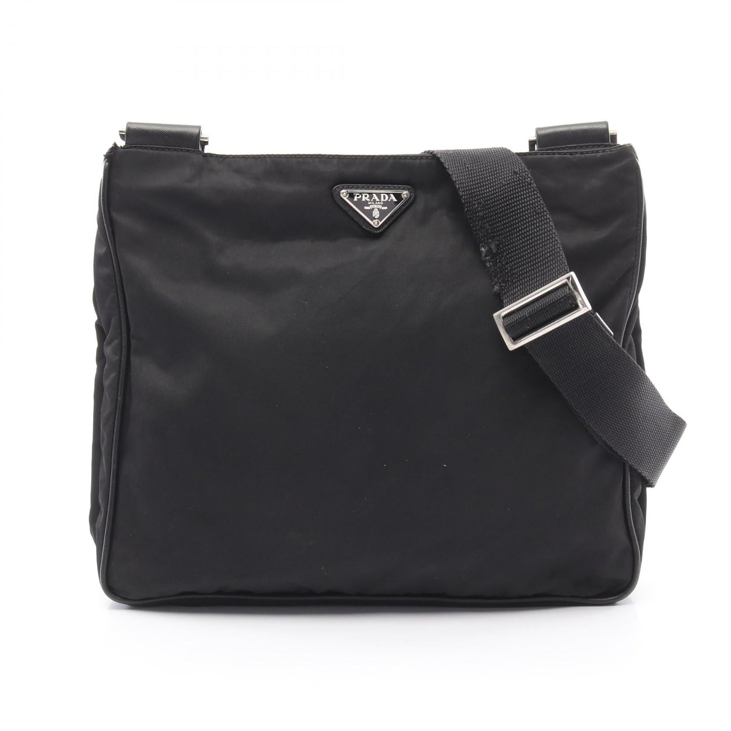 Prada Shoulder Bag Leather Nylon Saffiano Leather Shoulder Bag