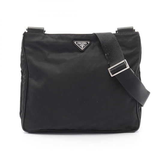 Prada Shoulder Bag Leather Nylon Saffiano Leather Shoulder Bag