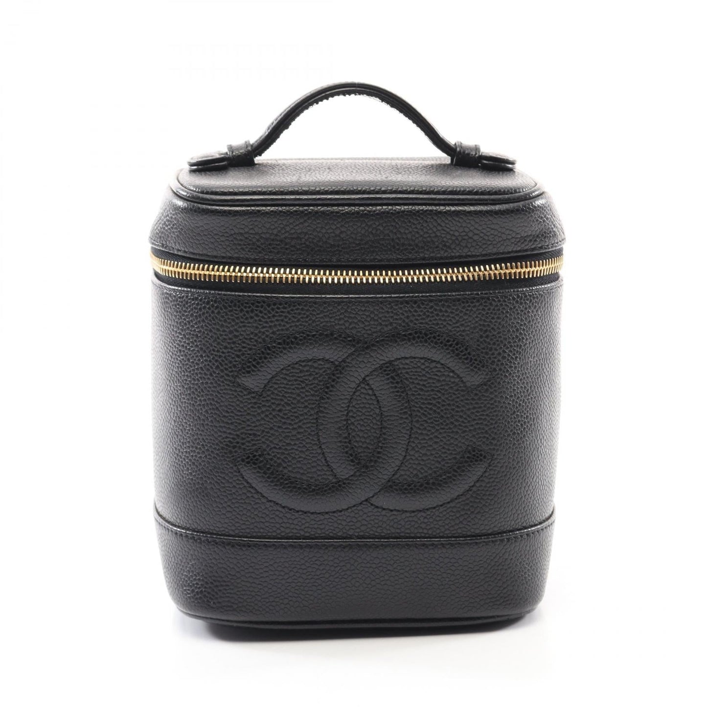 Coco Mark Caviar Skin Handbag Elegant