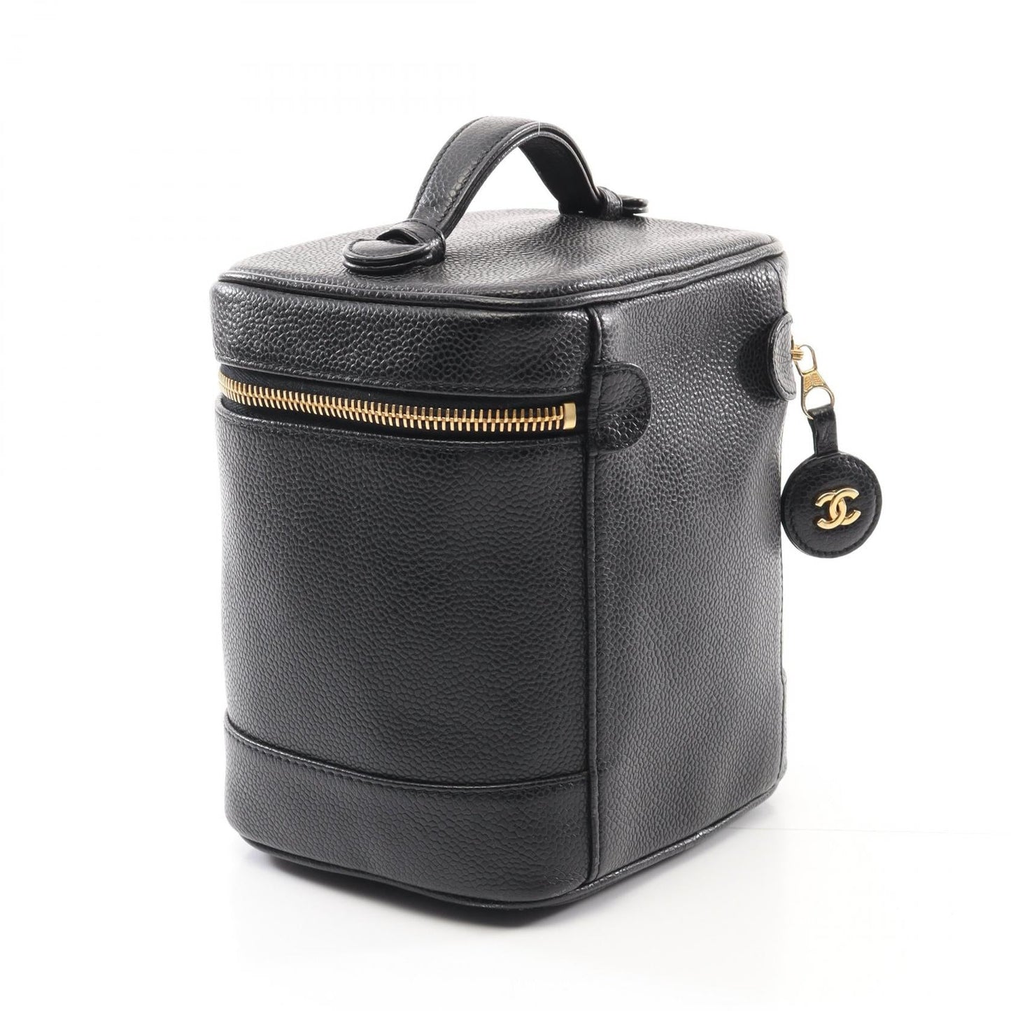Coco Mark Caviar Skin Handbag Elegant