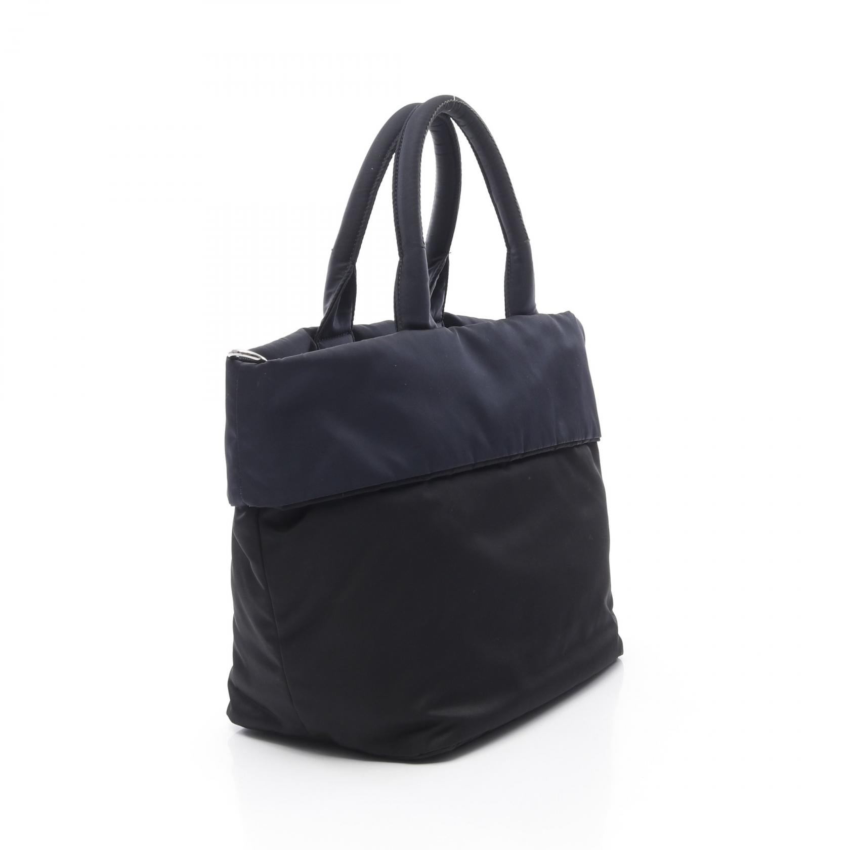 Prada Tessuto Double 2Way Bag Leather Nylon Travel Bag