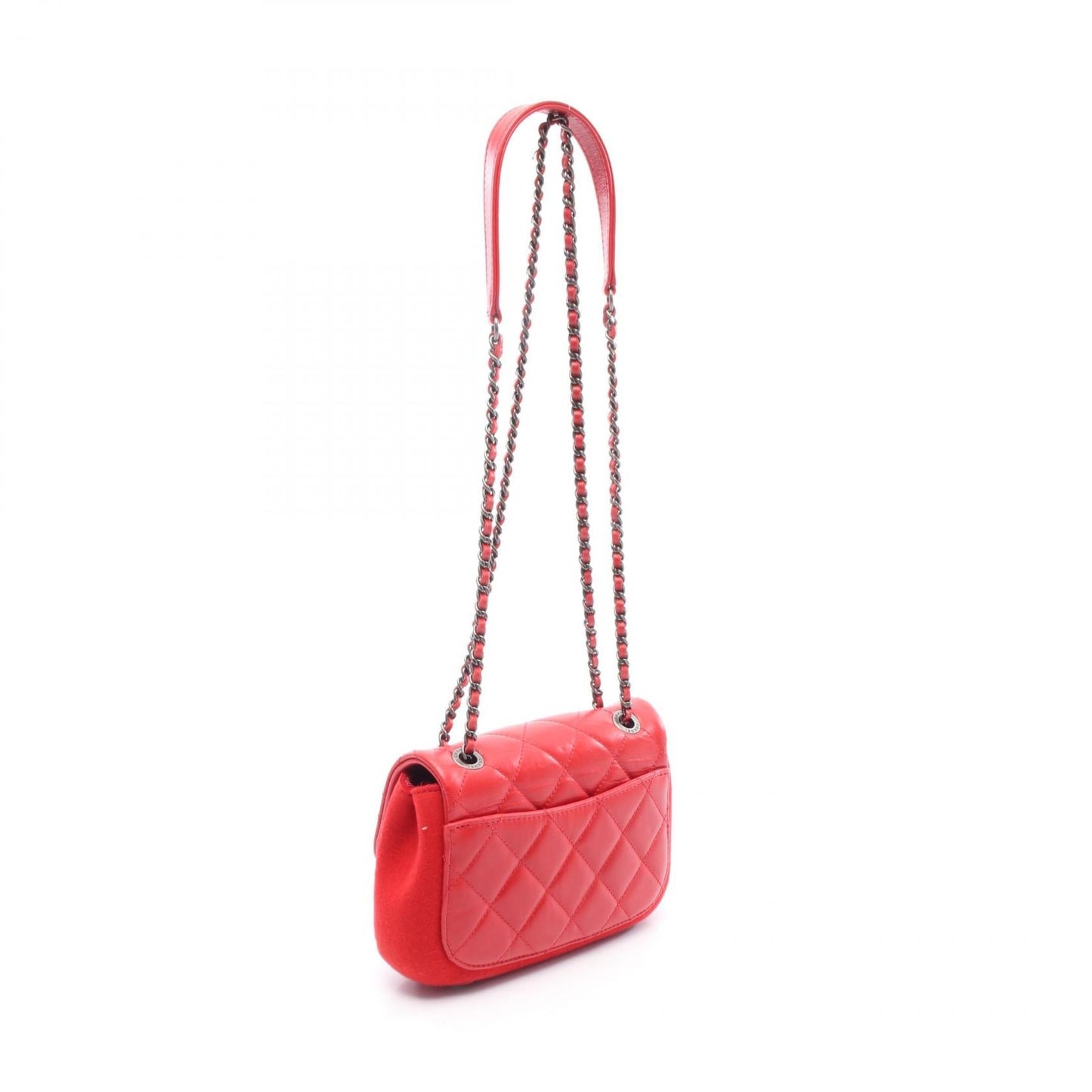 Matelasse Leather Felt Shoulder Bag Signature