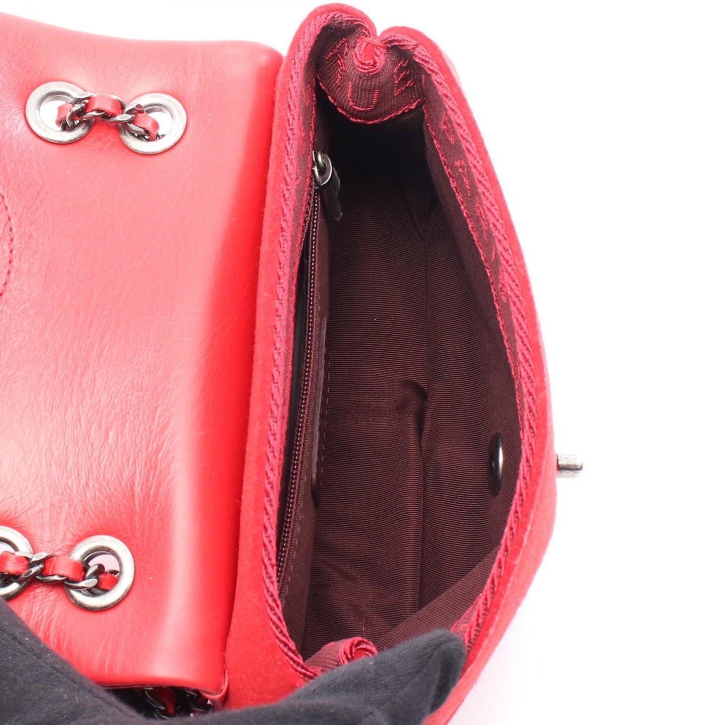 Matelasse Leather Felt Shoulder Bag Signature