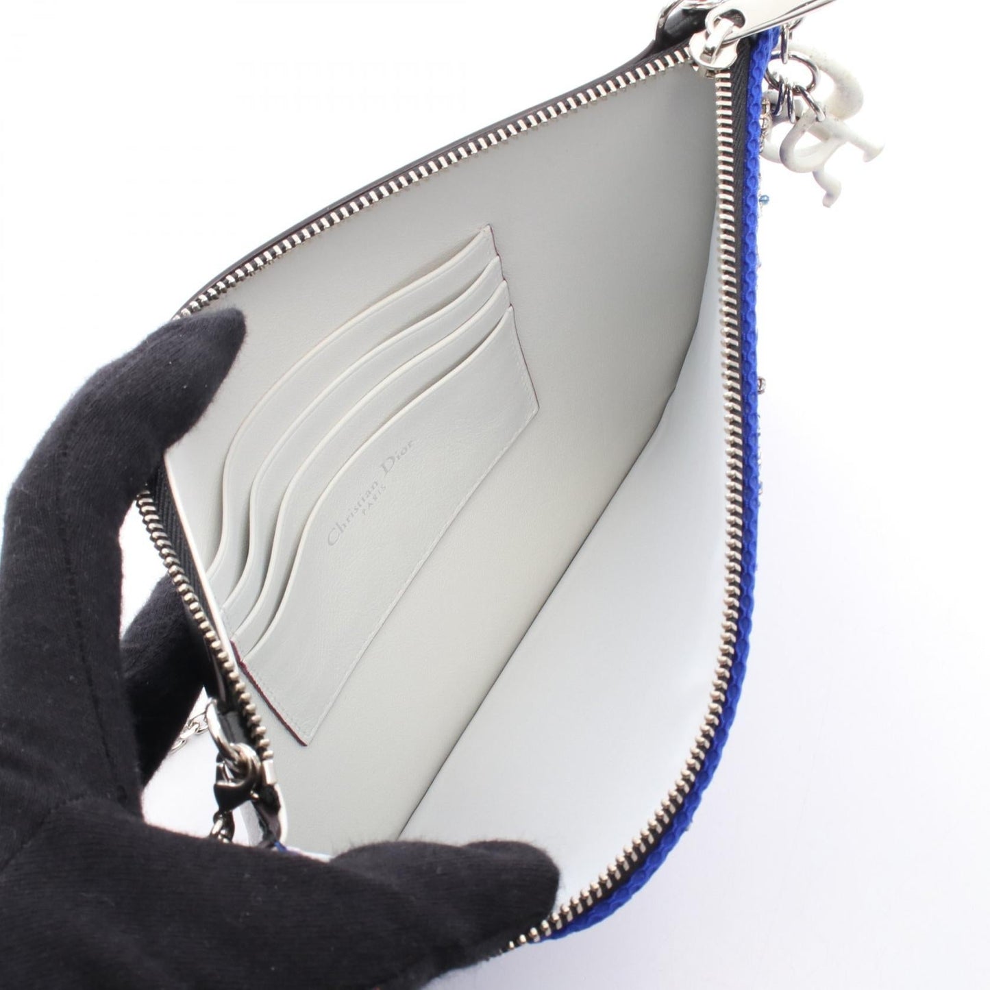 Dior Christian Fabric Shoulder Bag Leather