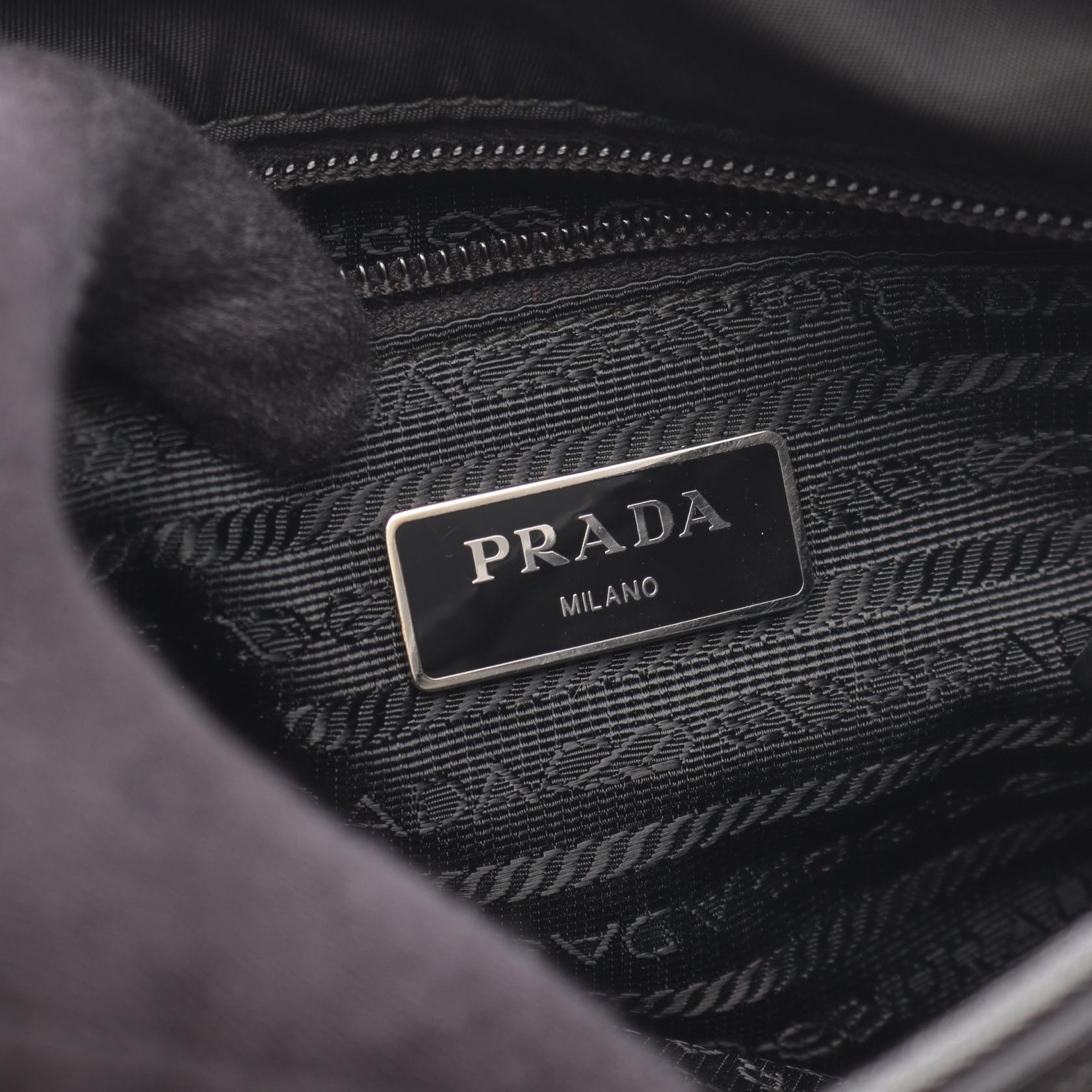 Prada Shoulder Bag Leather Nylon Saffiano 2