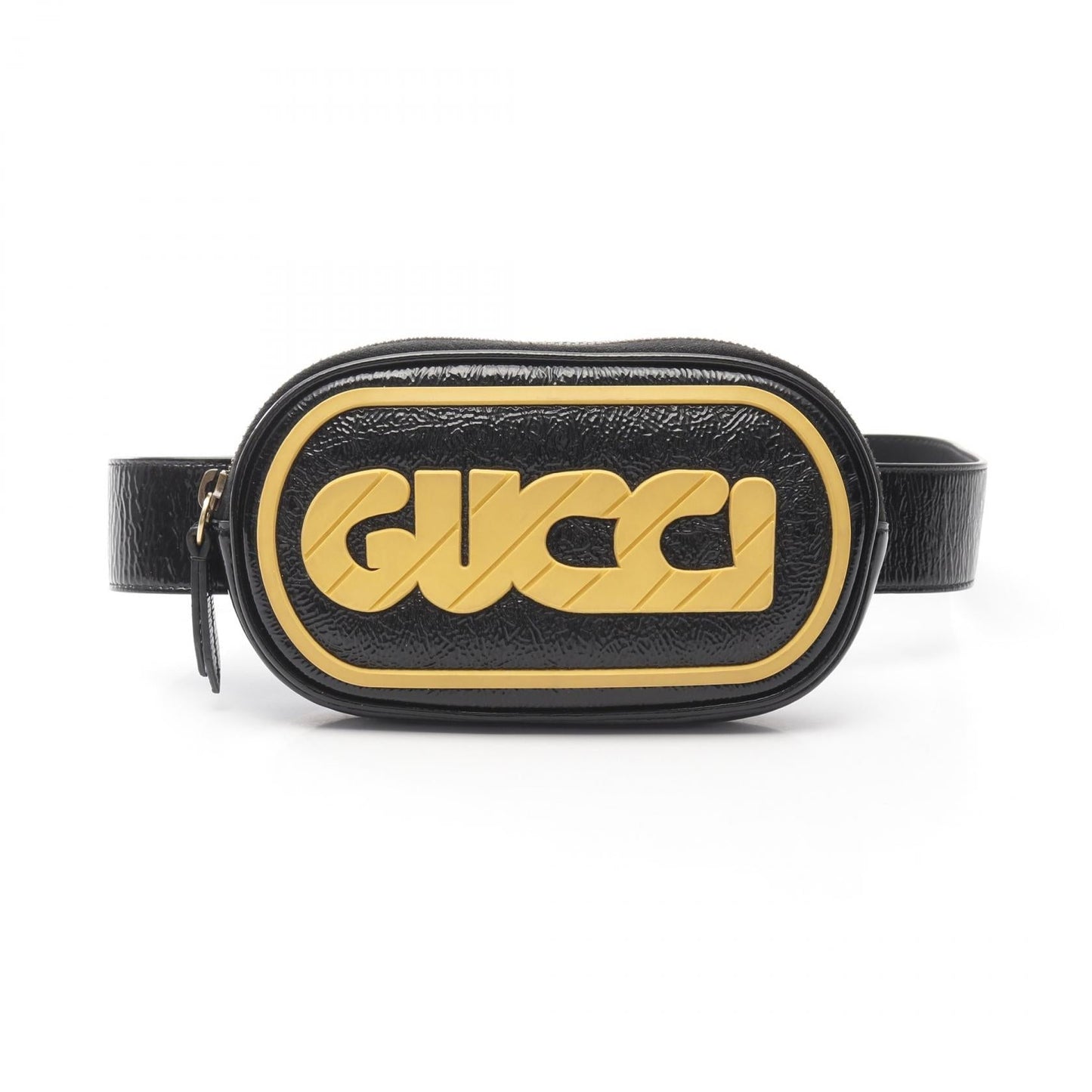 Gucci Game Patch Patent Belt Bag Leather Logo Accessory
