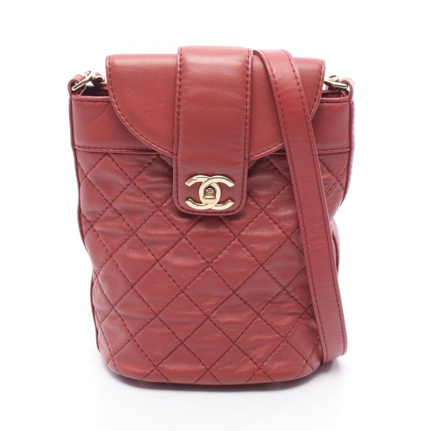 Matelasse Leather Shoulder Bag Soft
