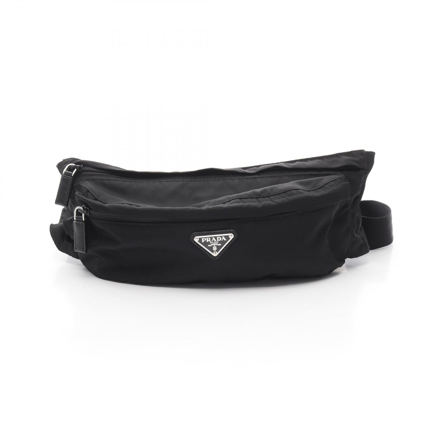 Prada Tessuto Montagn Waist Bag Leather Nylon Travel Bag