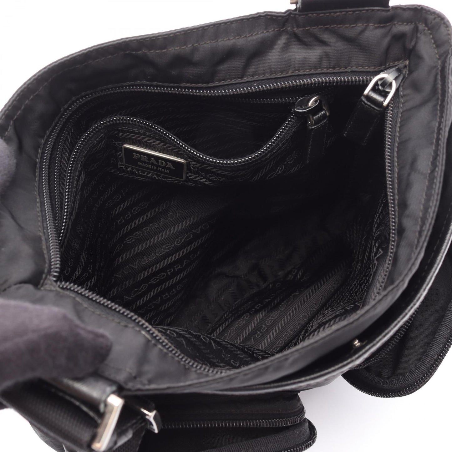 Prada Re Shoulder Bag Leather Nylon Saffiano