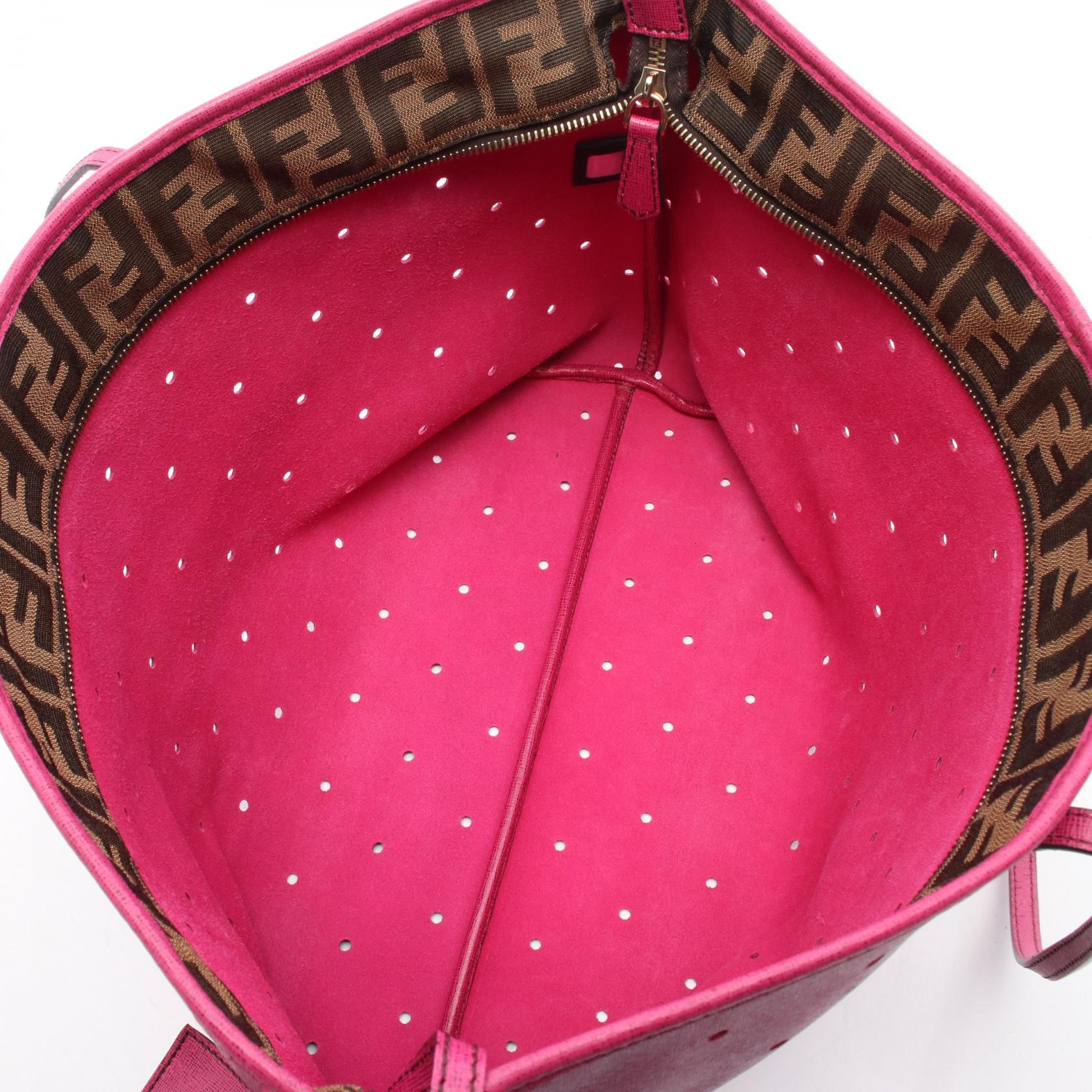 Fendi Pvc Coated Tote Bag Canvas
