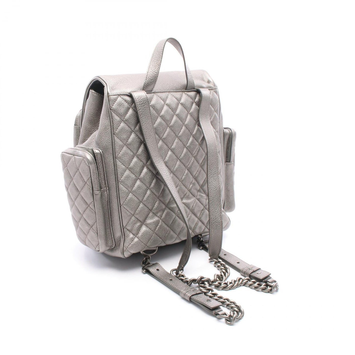 Matelasse Leather Backpack Signature
