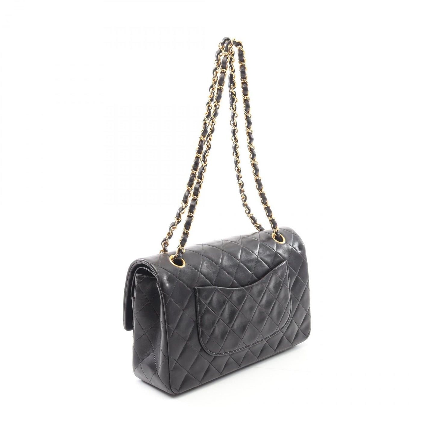 Matelasse W Flap Lambskin Shoulder Bag Refined