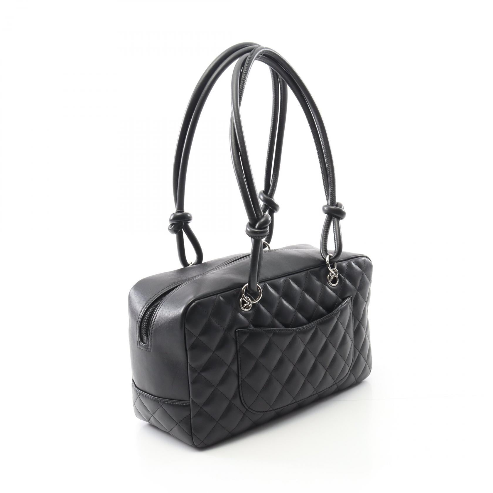 Chanel Cambon Line Leather Patent Leather 2way Shoulder Bag