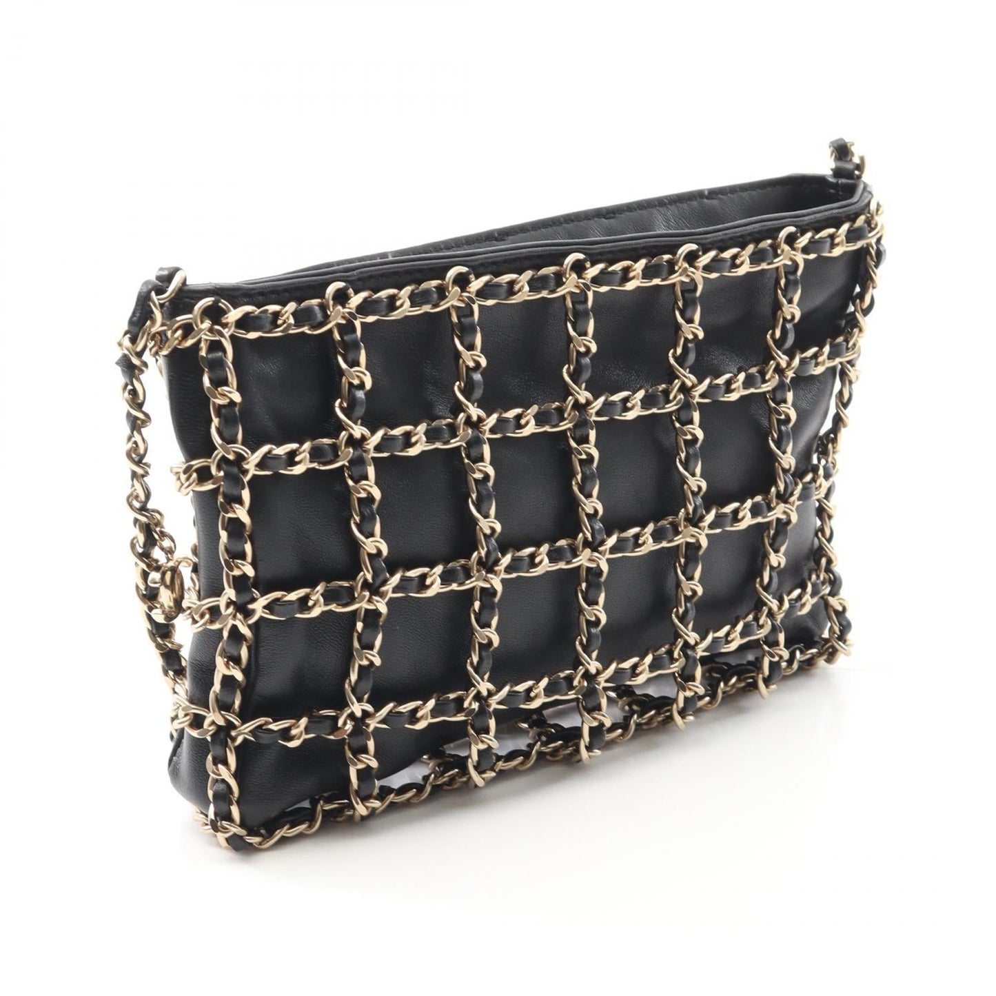 Lambskin Shoulder Bag Signature Fine