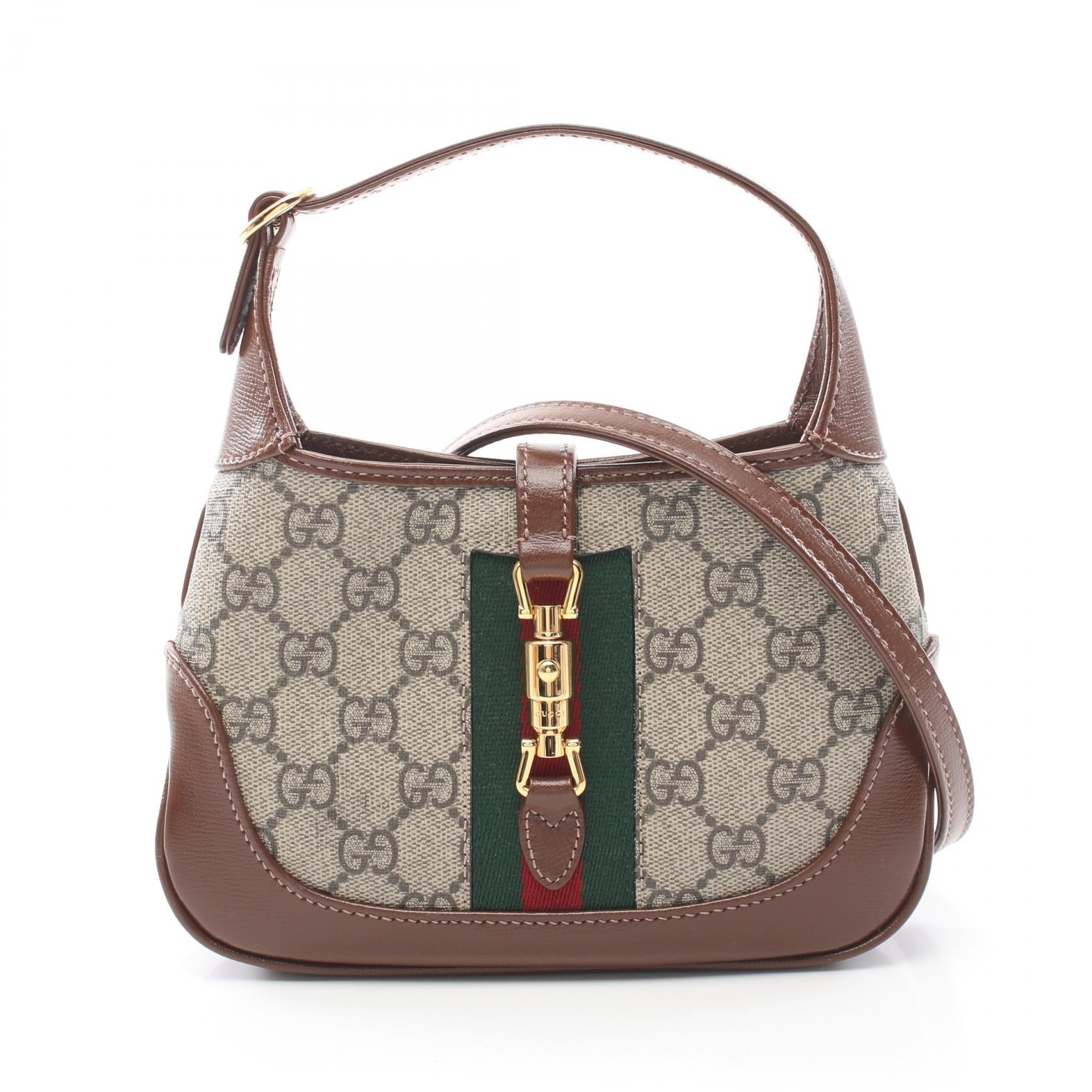 Gucci Jackie Supreme Coated Handbag Canvas Travel Bag