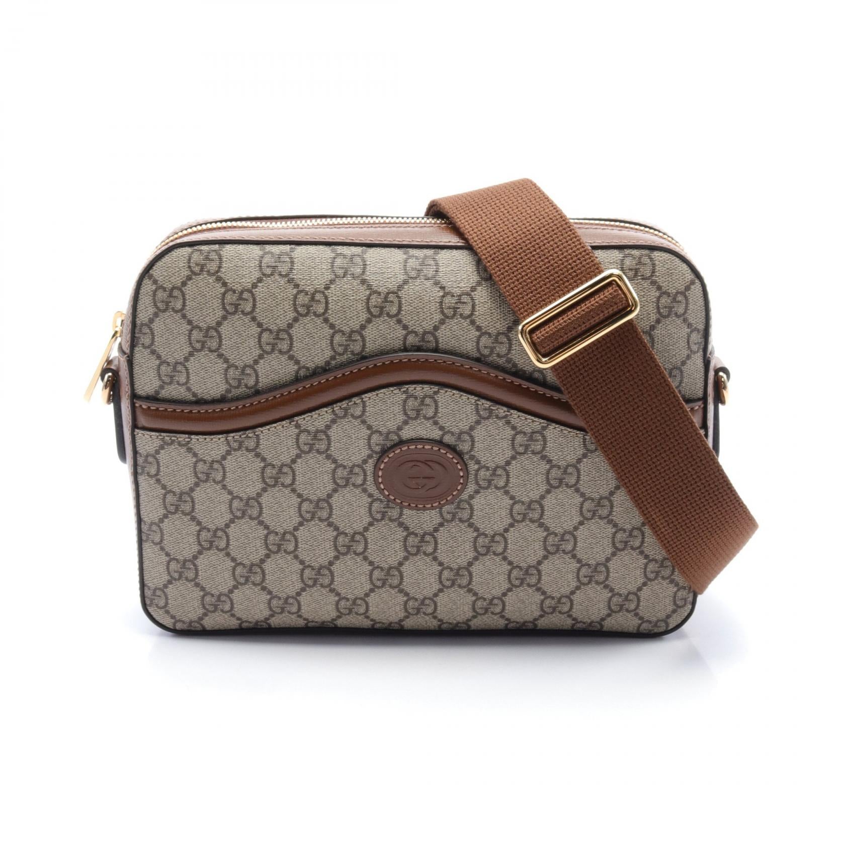 Gucci Interlocking Supreme Coated Shoulder Bag Canvas