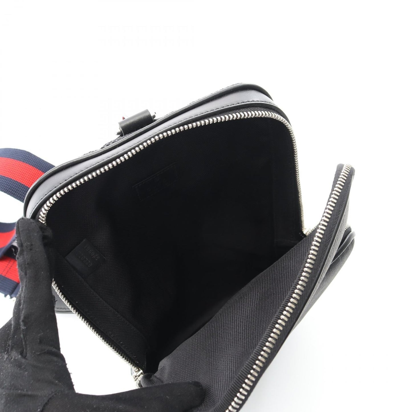 Gucci Sling Bag Pvc Coated Shoulder Bag Leather Canvas Crossbody Bag