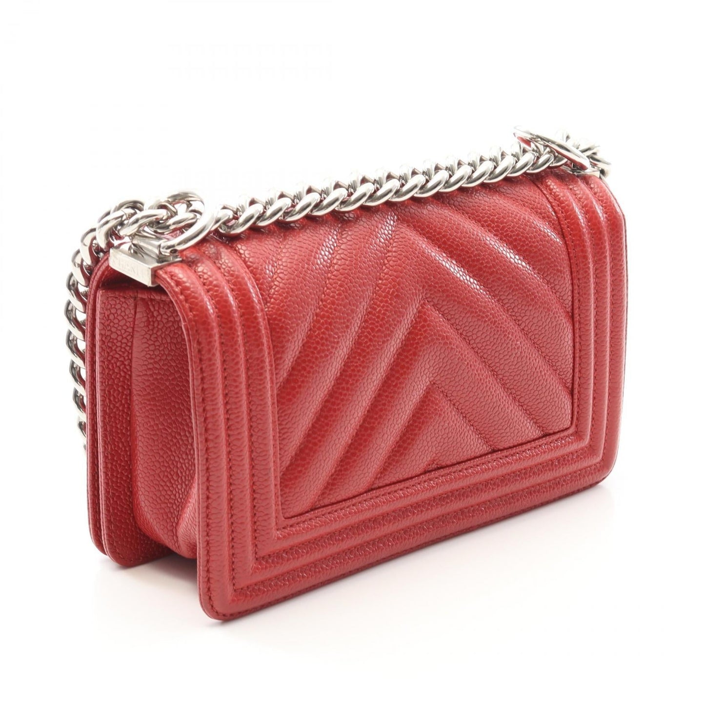 Boy Caviar Skin Shoulder Bag Refined