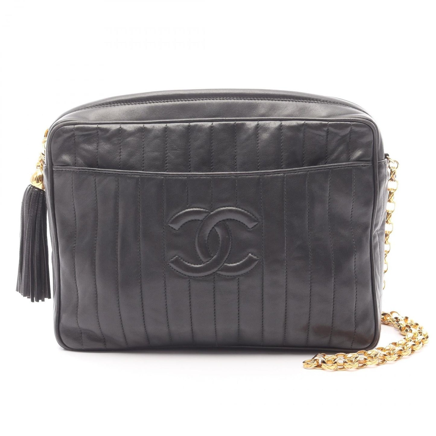 Mademoiselle Lambskin Shoulder Bag Signature