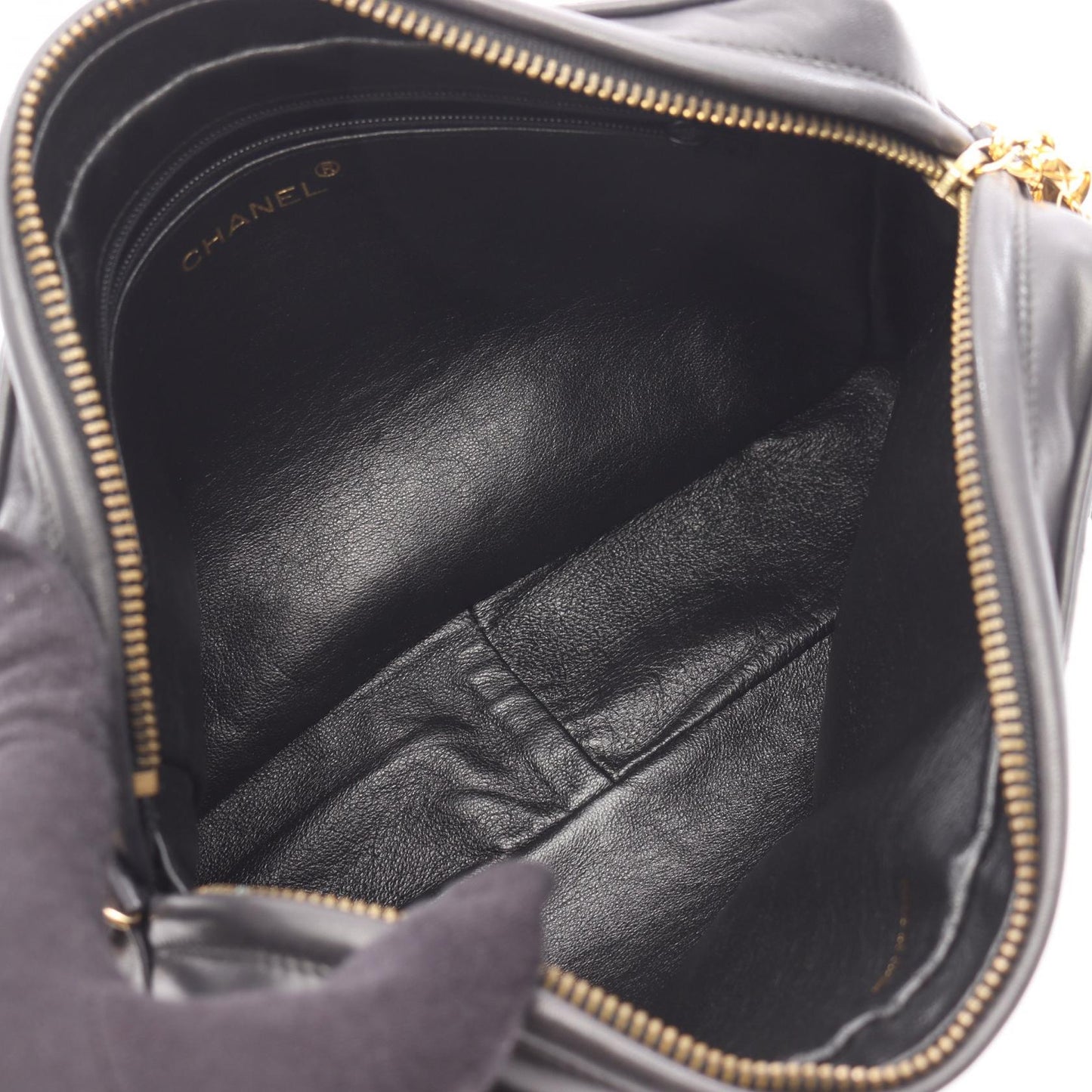 Mademoiselle Lambskin Shoulder Bag Signature