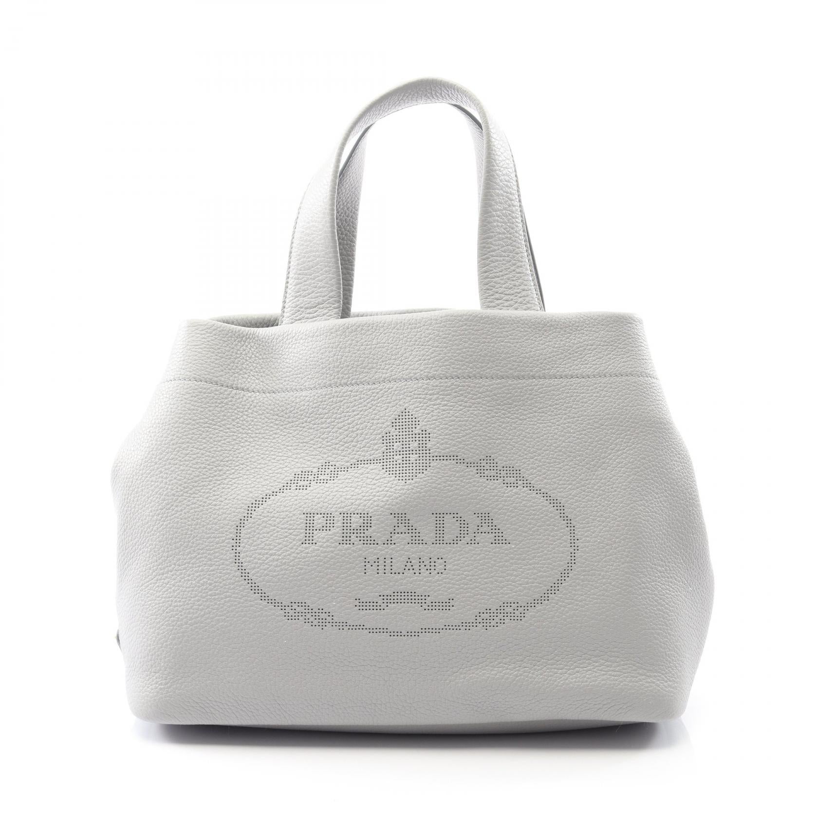 Prada Vit Daino Tote Bag Leather