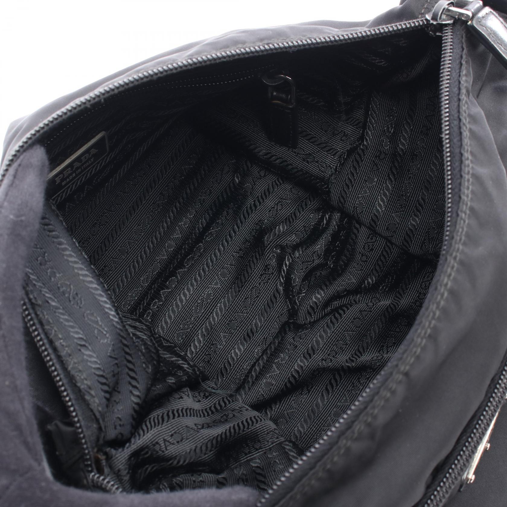 Prada Shoulder Bag Leather Nylon Shoulder Bag 8
