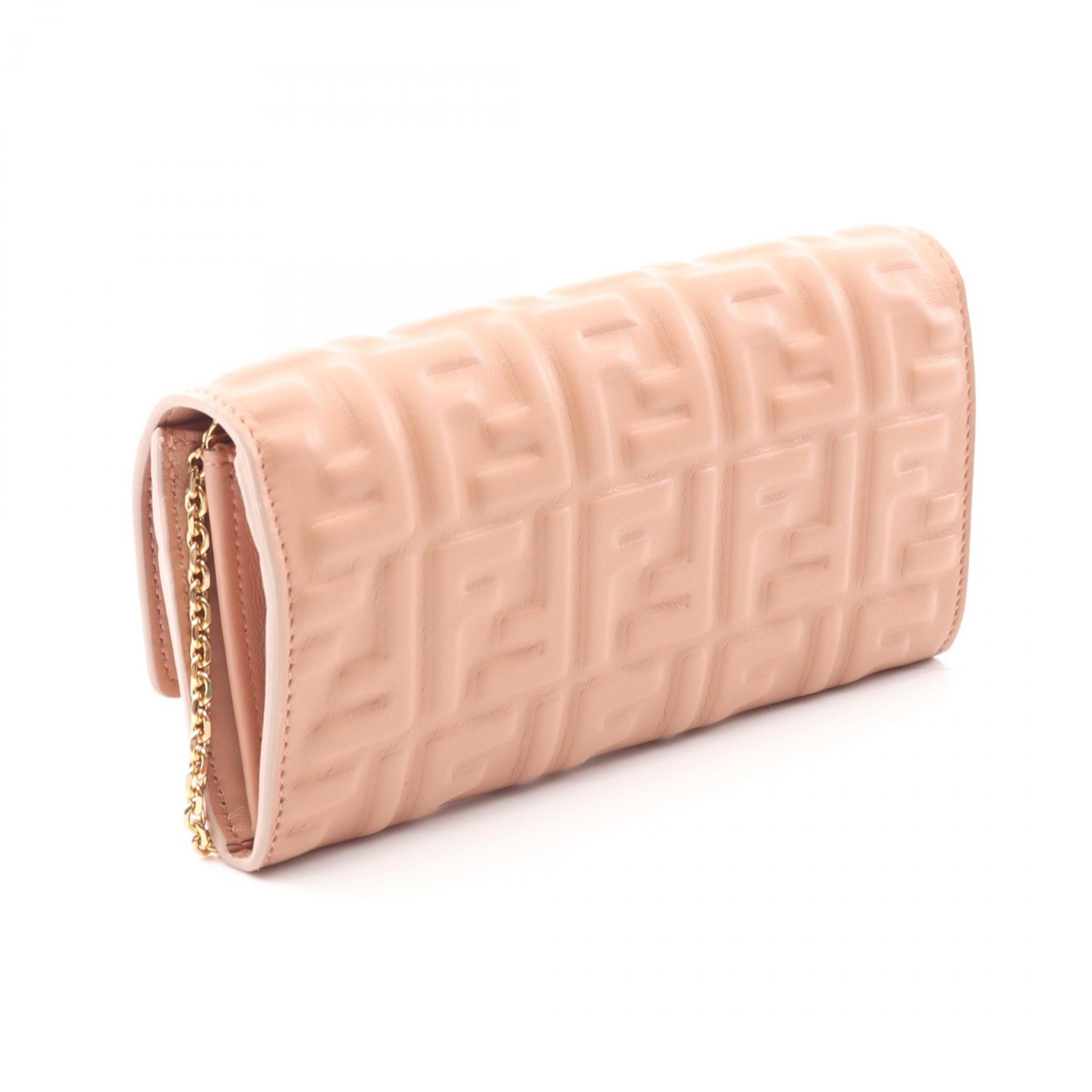 Fendi Ff Calf Shoulder Bag Leather Calf Leather Logo