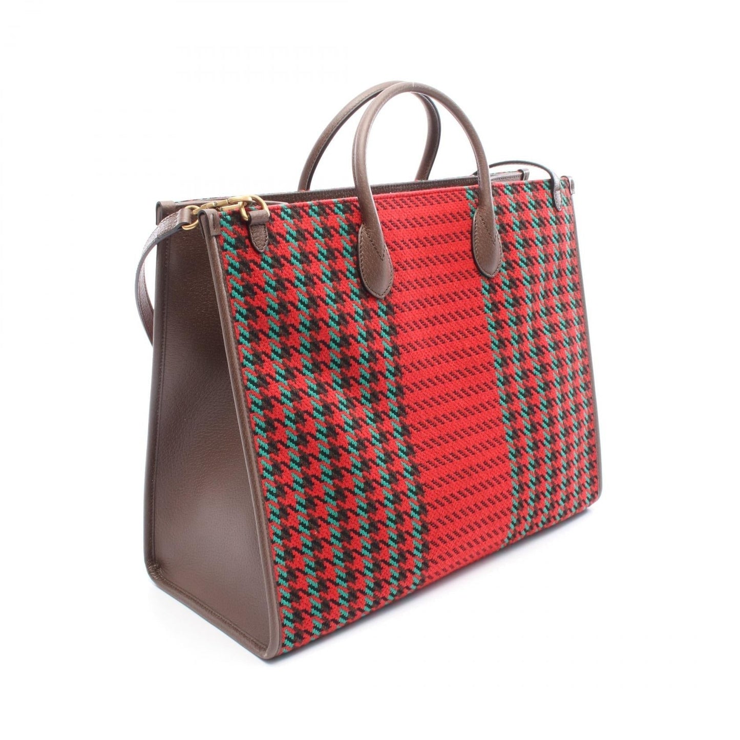 Gucci Interlocking Fabric Tote Bag Leather