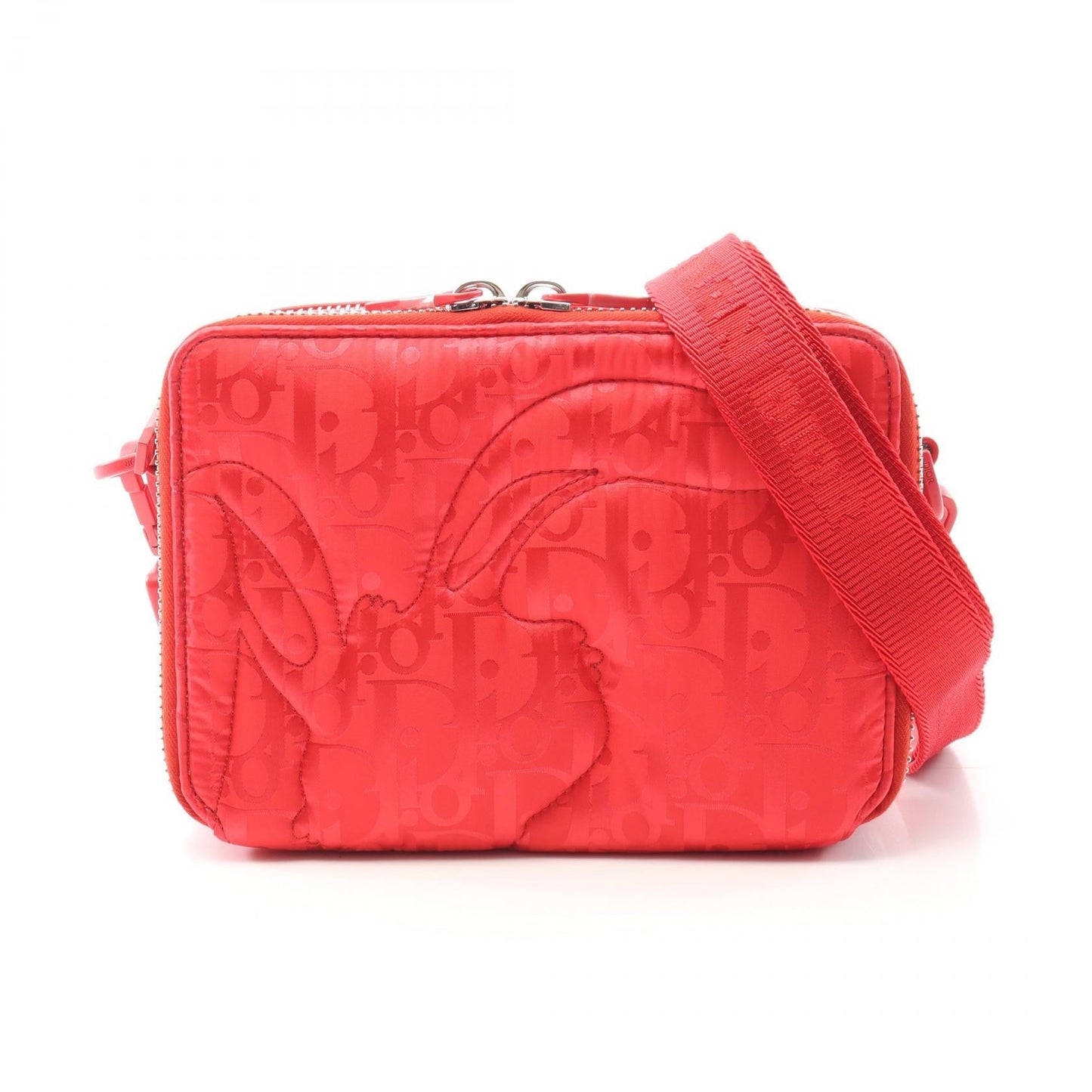 Dior Christian Erl Mirage Shoulder Bag Leather Nylon