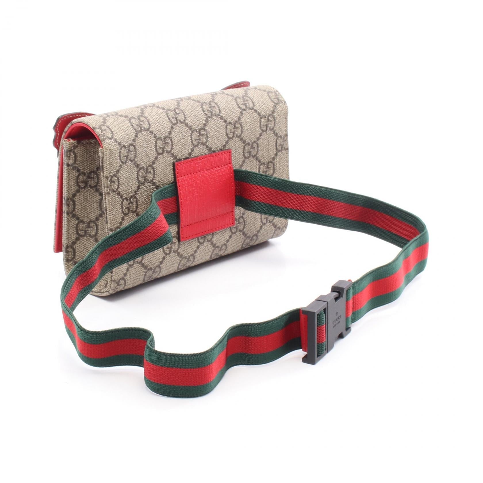 Gucci Supreme Rainbow Butterfly Coated Waist Bag Canvas Travel Bag